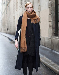 长围巾的必学围法 时尚达人围法