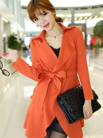 秋冬季橘色服装搭配