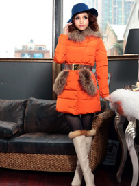 秋冬季橘色服装搭配