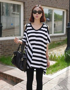 性感露肩装类型- 圆领T恤衫