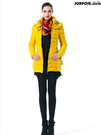 保暖羽绒服款式搭配-长款