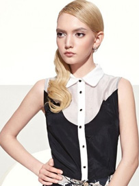 最新拼接款式：衬衫