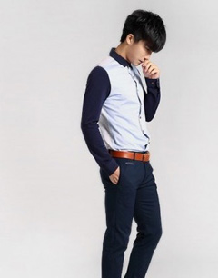 最新拼接款服装：男装拼接款