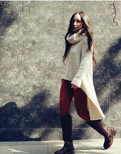 秋冬时尚保暖高领毛衣款式