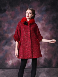 斗篷外套时尚色彩搭配