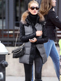 时尚毛领款式-羽绒服