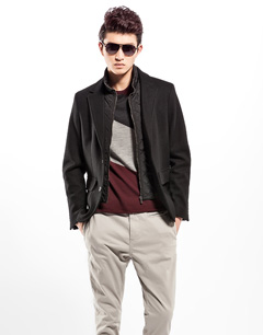 
假两件套男装
![男士假两件套西装外套推荐