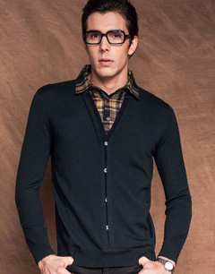 男士假两件套针织毛衣推荐