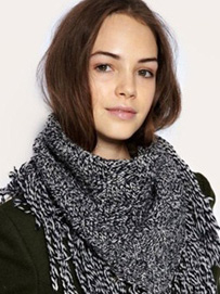 女士围巾织法之三角围巾