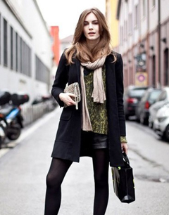 冬季女士围巾时尚围法一览