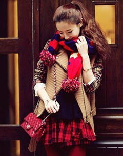 冬季女士围巾时尚围法一览