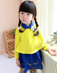 童装假两件套甜美连衣裙推荐