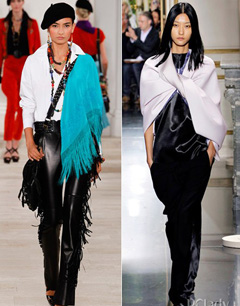 流行披肩搭配媲美明星 超强气场抢镜大牌