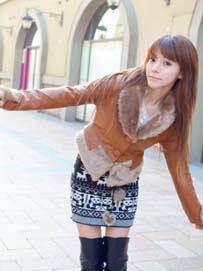 针织铅笔短裙搭配