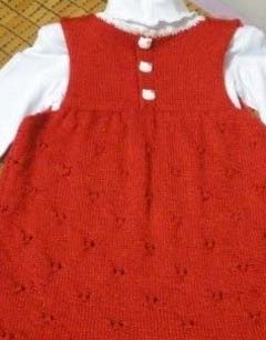 手工编织公主针织裙的方法