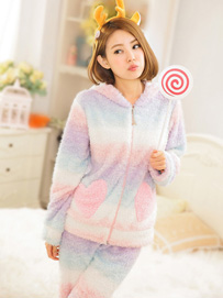 珊瑚绒家居服款式