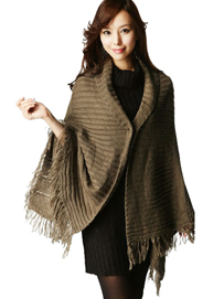 针织披肩外套做气质女人