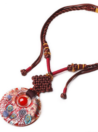 复古琉璃中国风毛衣链