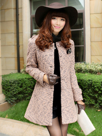 时尚粗花毛呢外套