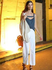 森女系阔腿裤性感女神范