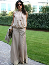 复古阔腿裤穿出女人味