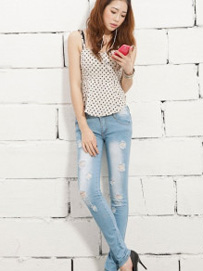 紧身牛仔裤美女装扮（三）