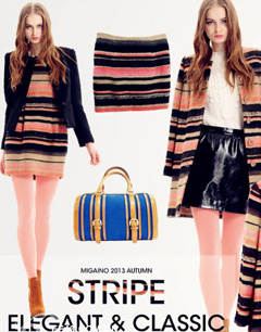 秋季服装流行元素——经典条纹