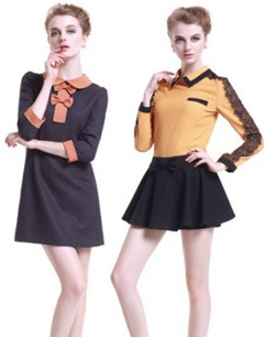 秋季娃娃领连衣裙搭配 穿出甜美