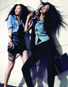 牛仔衬衫不同类型女生搭配（一）