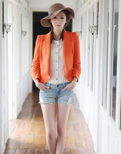 纯色系小西装款式搭配（四）