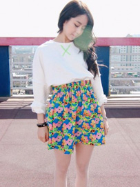 碎花小短裙撩动这一夏