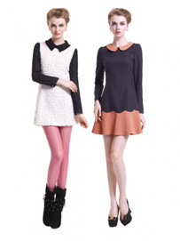 娃娃领连衣裙穿出甜美气质