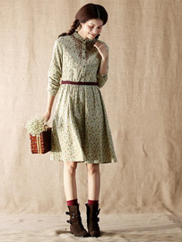 复古碎花裙 添雅致气韵