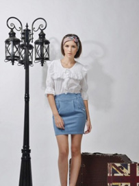 牛仔裙吸睛搭配之经典款式