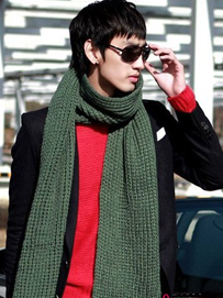 最有明星味的粗棒针围巾