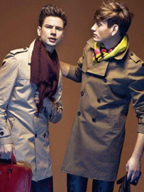 时尚俏先生的方巾