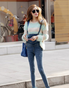 背带牛仔裙 重走青春可爱路线