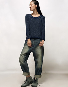 牛仔垮裤搭配 甩掉讨厌大象腿