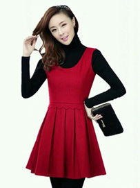 无袖连衣裙秋冬款