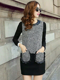 无袖连衣裙秋冬款