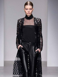 绑带编织和镂刻交叉组合