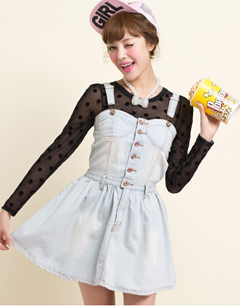 可爱牛仔连衣裙 减龄卖萌必备单品