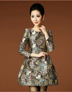 新中式民族风连衣裙时尚look
