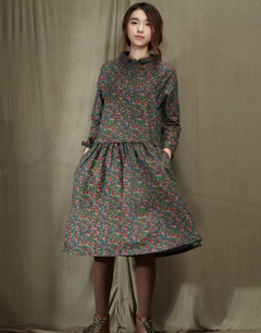 新中式民族风连衣裙时尚look