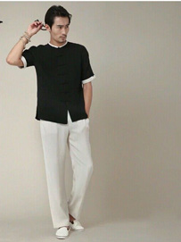 夏季盘扣款中式套装