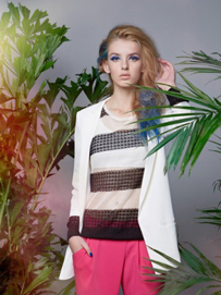 黑白纹t恤个性搭配