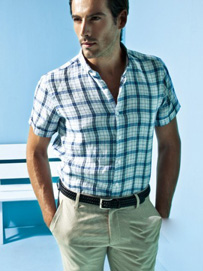 男士格子衫怎么搭配