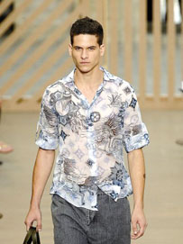 度假风情的印花衬衫