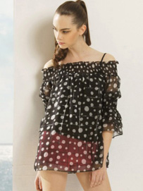 露肩装:露肩装雪纺衫