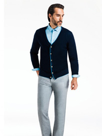 衬衫男装搭配-针织衫